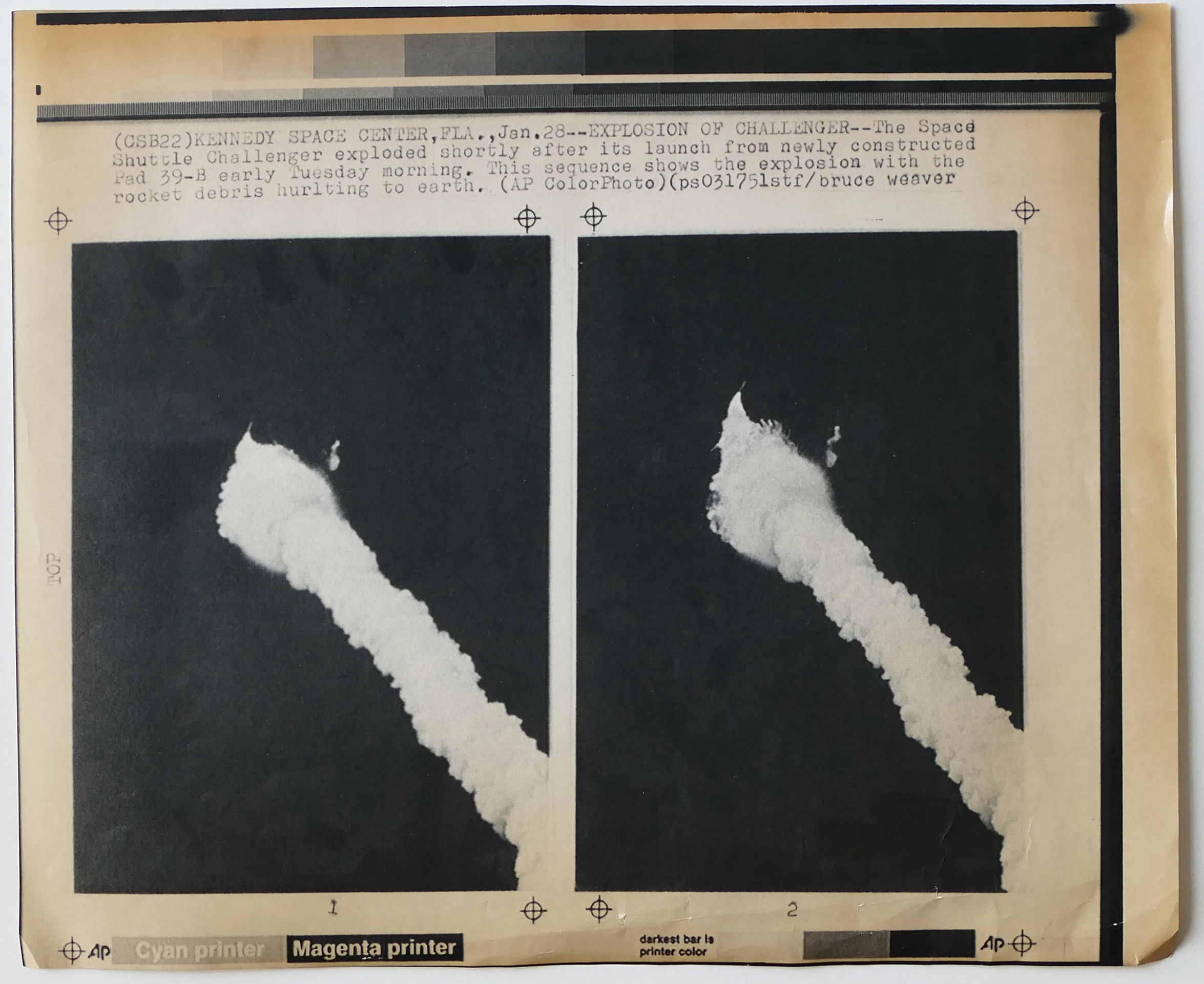 Challenger Tragedy Press Photos Collection 1-4 — AGENT GALLERY CHICAGO